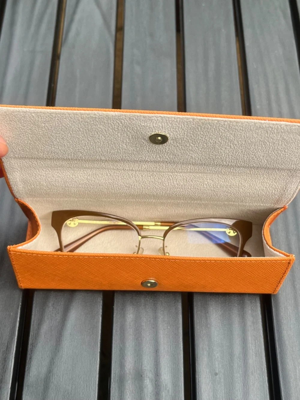 Tory Burch Women's 52mm Shiny Gold Camel Frames TY1089-3324-52 & Matching Case